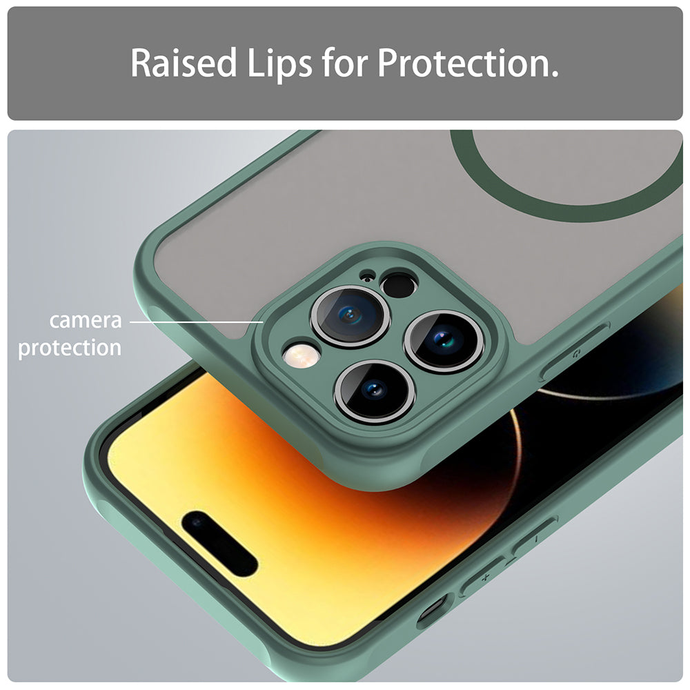 Coque MagSafe pour Apple iPhone 14 Pro, Techsuit, HaloFrost II, Vert