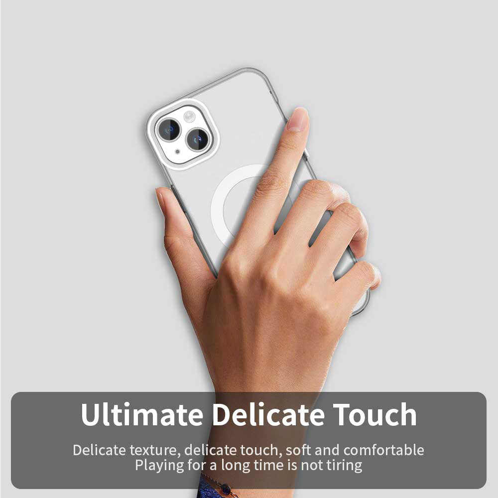 Custodia MagSafe per Apple iPhone 14, Techsuit, CandyCase, Bianca