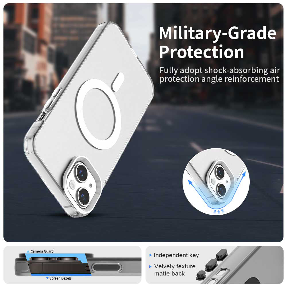 Custodia MagSafe per Apple iPhone 14, Techsuit, CandyCase, Bianca