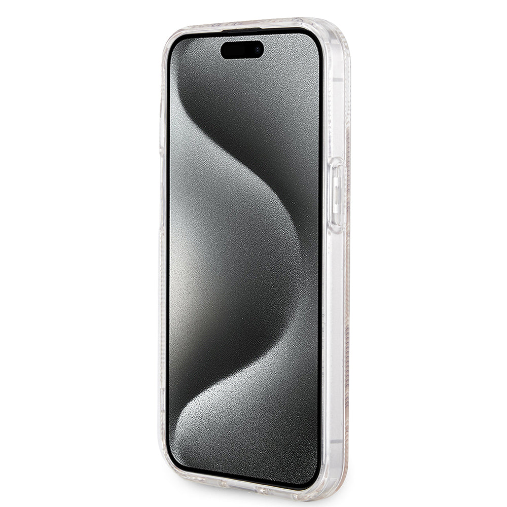 Étui MagSafe pour Apple iPhone 15, Guess, IML Gcube, Marron