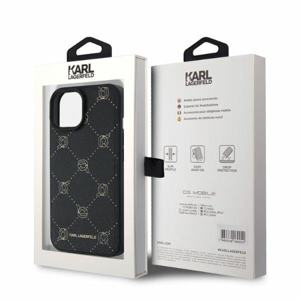 Custodia MagSafe per Apple iPhone 15, Karl Lagerfeld, Karl's Head, Nera