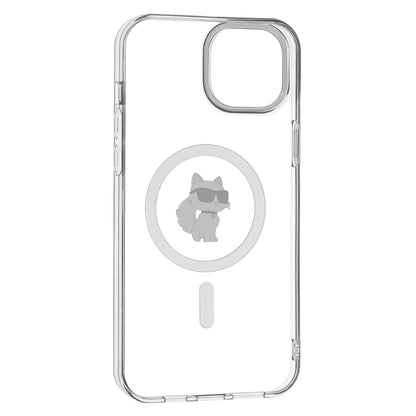 Coque MagSafe pour Apple iPhone 15 Plus / 14 Plus, Karl Lagerfeld, IML Choupette, Transparente