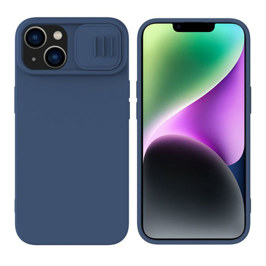 Custodia MagSafe per Apple iPhone 15 Plus, Nillkin, CamShield Silky, Blu