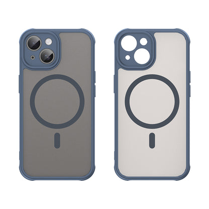 Custodia MagSafe per Apple iPhone 15 Plus, Techsuit, HaloFrost II, Blu Navy