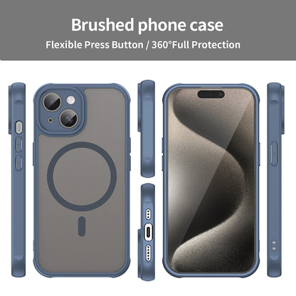 Custodia MagSafe per Apple iPhone 15 Plus, Techsuit, HaloFrost II, Blu Navy
