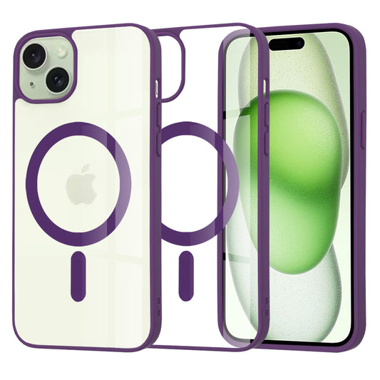 Coque MagSafe pour Apple iPhone 15 Plus, Techsuit, Pro, Violet