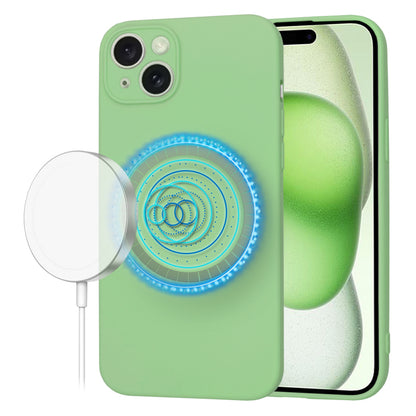 Coque MagSafe pour Apple iPhone 15 Plus, Techsuit, SoftFlex, Vert Clair