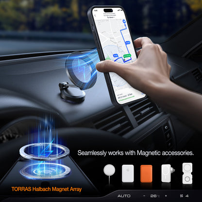 Custodia MagSafe per Apple iPhone 15 Plus, Torras, Pstand, Nera