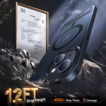 Custodia MagSafe per Apple iPhone 15 Plus, Torras, Pstand, Nera