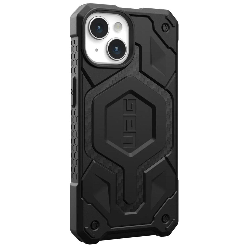 Custodia MagSafe per Apple iPhone 15 Plus, Urban Armor Gear, Monarch Pro Carbon, Nera