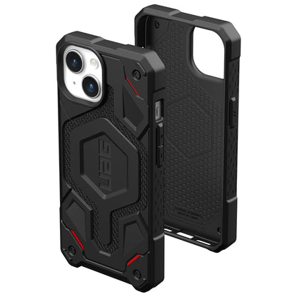 Custodia MagSafe per Apple iPhone 15 Plus, Urban Armor Gear, Monarch Pro Kevlar, Nera