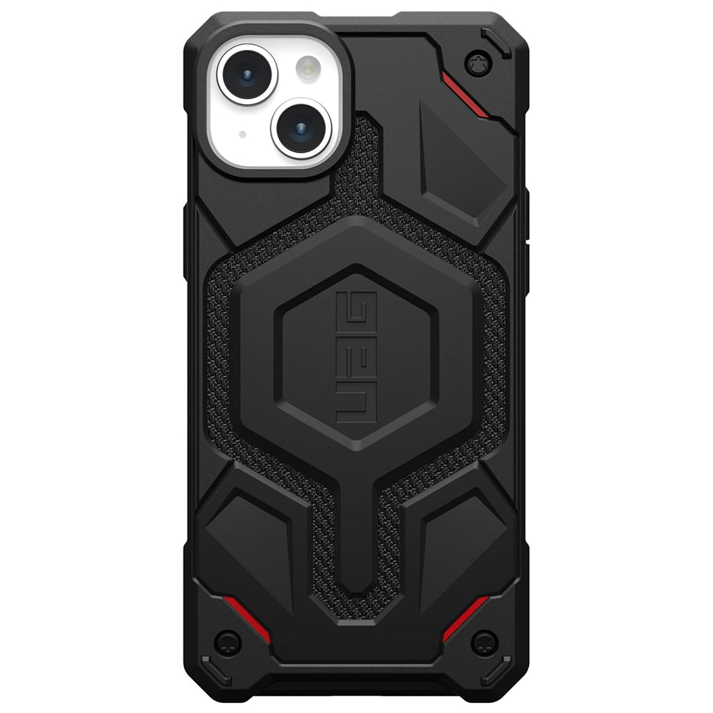Custodia MagSafe per Apple iPhone 15 Plus, Urban Armor Gear, Monarch Pro Kevlar, Nera