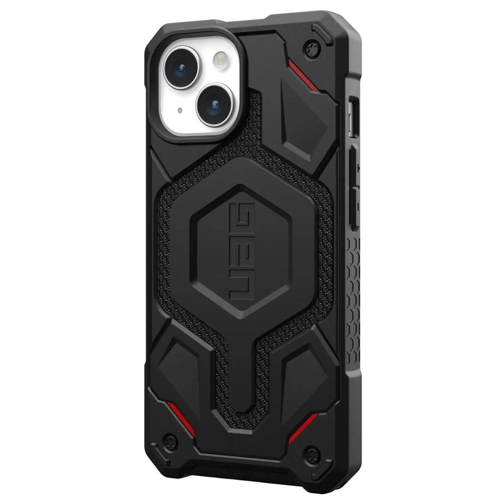 Custodia MagSafe per Apple iPhone 15 Plus, Urban Armor Gear, Monarch Pro Kevlar, Nera