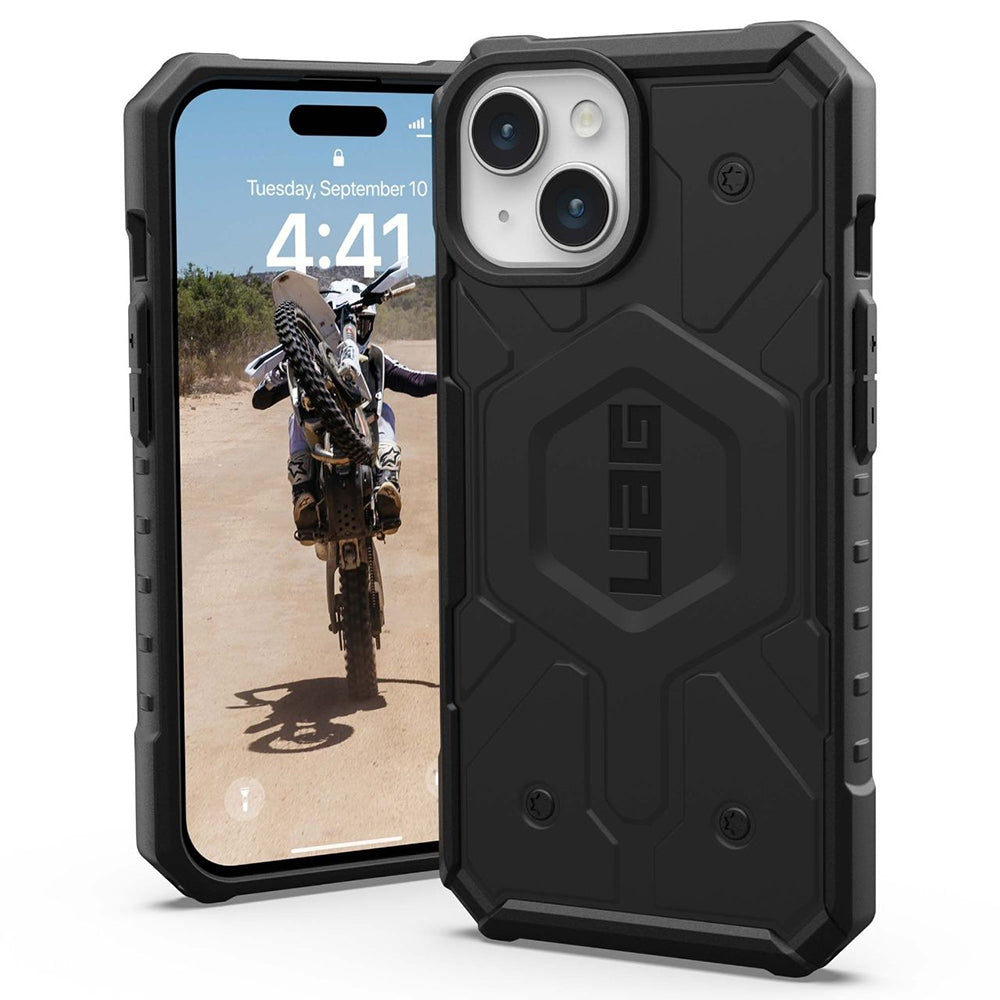 Custodia MagSafe per Apple iPhone 15 Plus, Urban Armor Gear, Pathfinder, Nera