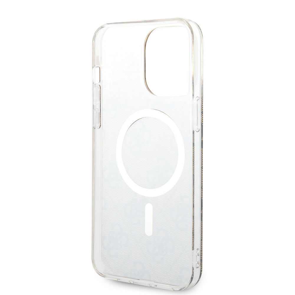 MagSafe Hülle für Apple iPhone 15 Pro, Guess, 4G IML, Braun GUHMP15LH4STW