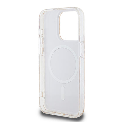 Étui MagSafe pour Apple iPhone 15 Pro, Guess, IML Gcube, Marron