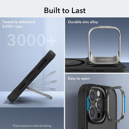 Custodia MagSafe per Apple iPhone 15 Pro Max, ESR, Classic Hybrid Kickstand, Nera Trasparente