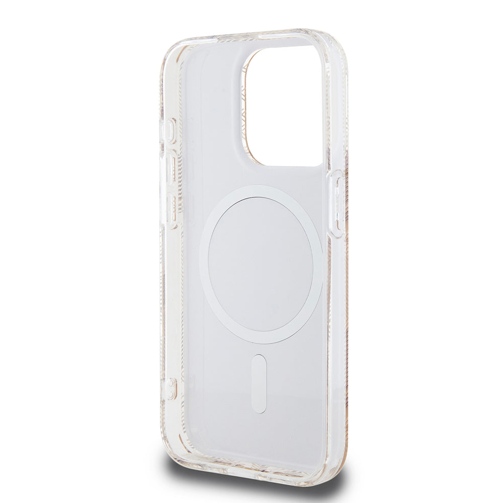 Housse MagSafe pour Apple iPhone 15 Pro Max, Guess, IML Gcube, Marron