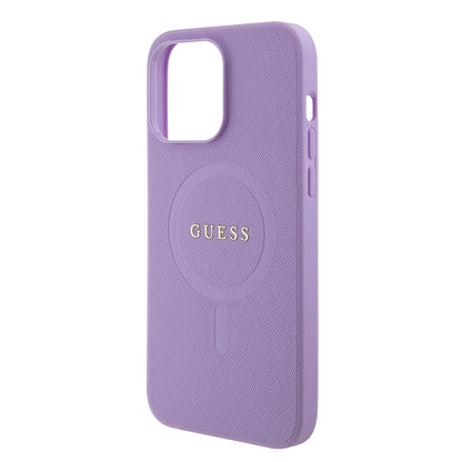 Custodia MagSafe per Apple iPhone 15 Pro Max, Guess, Saffiano, Viola