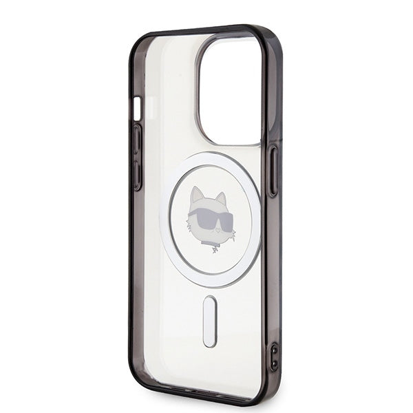 Coque MagSafe pour Apple iPhone 15 Pro Max, Karl Lagerfeld, IML Choupette's Head, Transparente