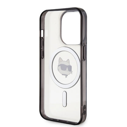 Coque MagSafe pour Apple iPhone 15 Pro Max, Karl Lagerfeld, IML Choupette's Head, Transparente