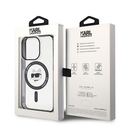 Coque MagSafe pour Apple iPhone 15 Pro Max, Karl Lagerfeld, IML Choupette's Head, Transparente