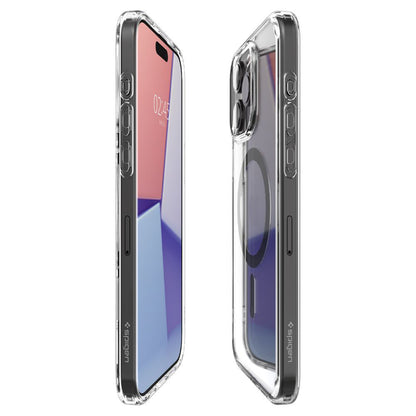 MagSafe Case for Apple iPhone 15 Pro Max, Spigen, Ultra Hybrid Carbon, Transparent