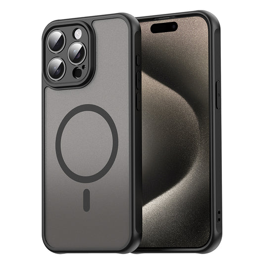 MagSafe Case for Apple iPhone 15 Pro Max, Techsuit, HaloFrost II, Black