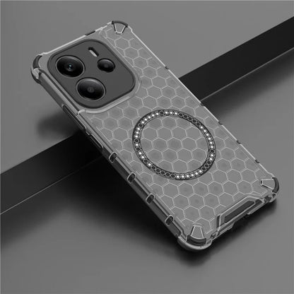 Custodia MagSafe per Apple iPhone 15 Pro Max, Techsuit, HoneyComb Shield, Nera