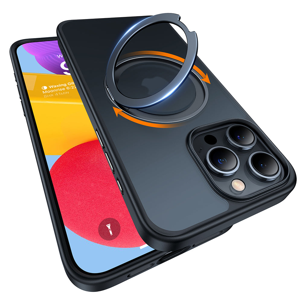 MagSafe Hülle für Apple iPhone 15 Pro Max, Torras, Ostand Pro, Schwarz