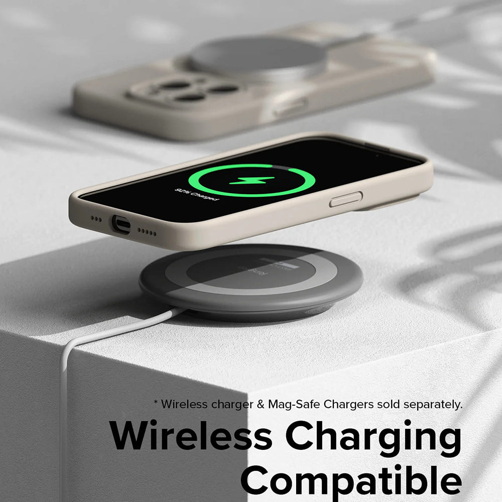 MagSafe Hülle für Apple iPhone 15 Pro, Ringke, Silikon, Limettengrün