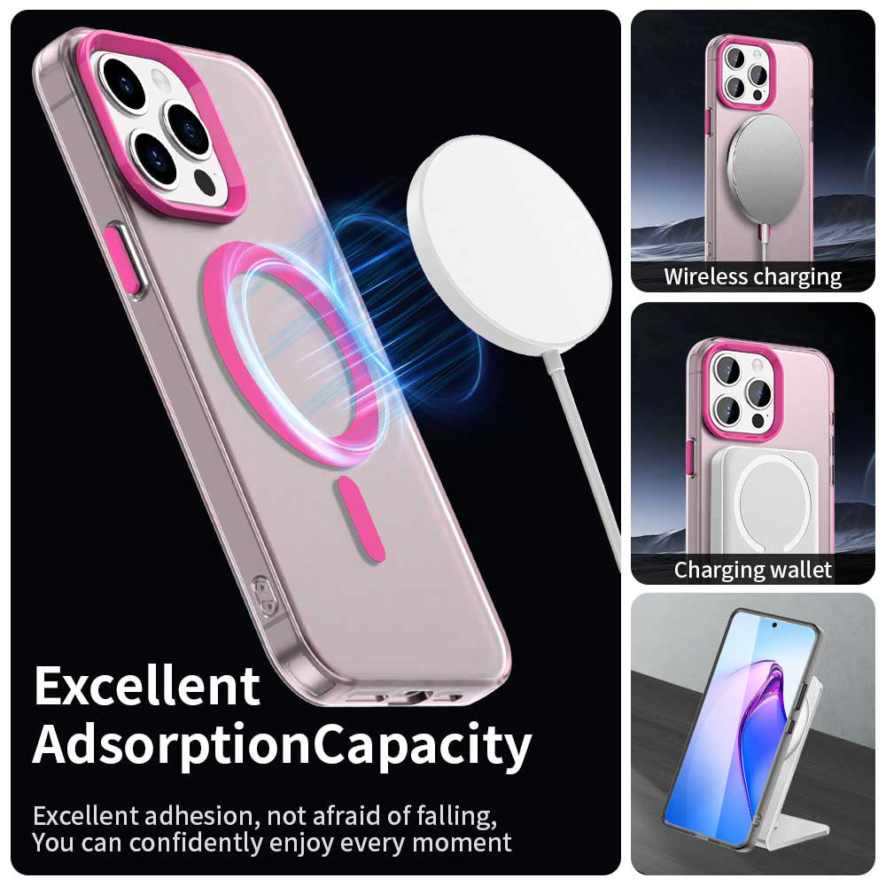 Coque MagSafe pour Apple iPhone 15 Pro, Techsuit, CandyCase, Rose