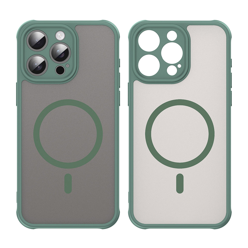 Coque MagSafe pour Apple iPhone 15 Pro, Techsuit, HaloFrost II, Vert