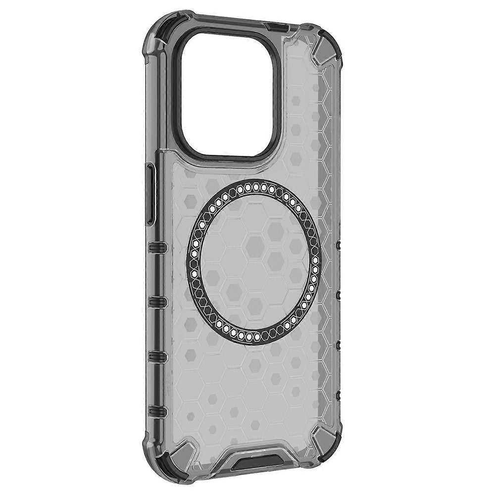 Custodia MagSafe per Apple iPhone 15 Pro, Techsuit, HoneyComb Shield, Nera