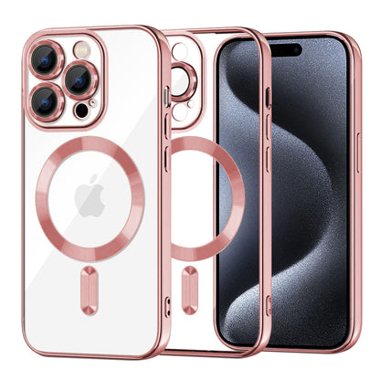 Coque MagSafe pour Apple iPhone 15 Pro, Techsuit, Luxury Crystal, Rose