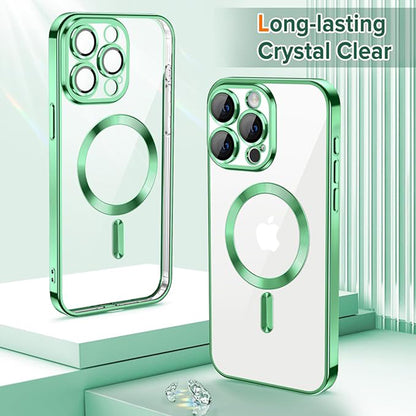 Coque MagSafe pour Apple iPhone 15 Pro, Techsuit, Luxury Crystal, Vert Clair