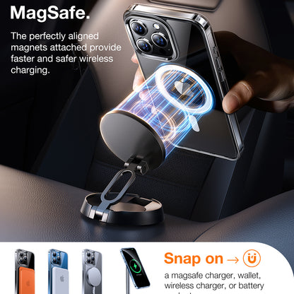 MagSafe Hülle für Apple iPhone 15 Pro, Torras, Diamond, Transparent