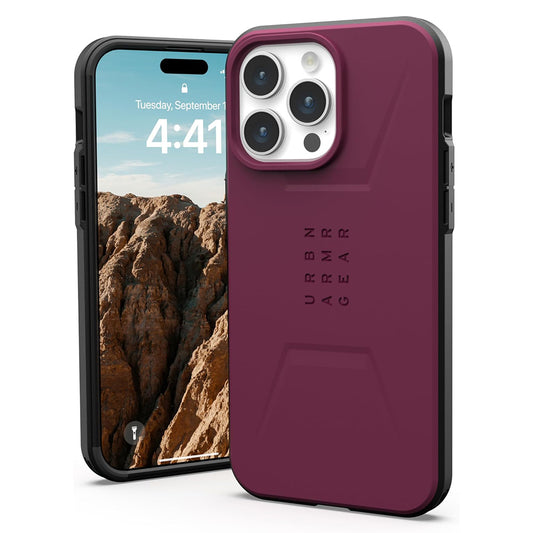 Custodia MagSafe per Apple iPhone 15 Pro, Urban Armor Gear, Civilian, Vinaccia