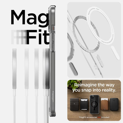 MagSafe Hülle für Apple iPhone 15, Spigen, Ultra Hybrid, Schwarz ACS06803