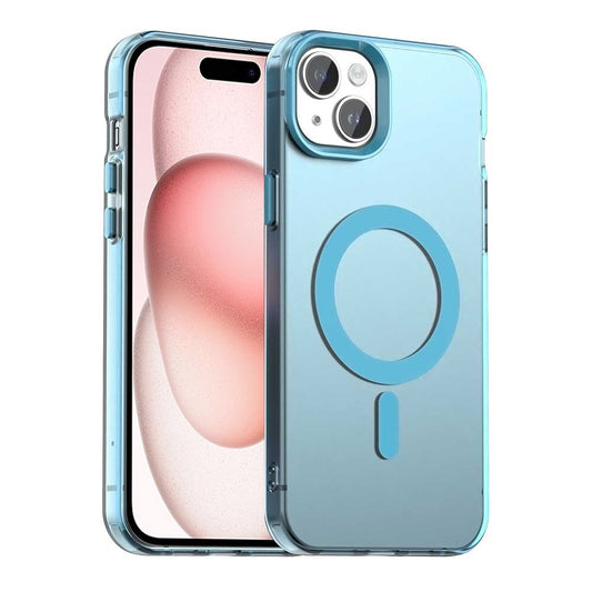 Coque MagSafe pour Apple iPhone 15, Techsuit, CandyCase, Bleue