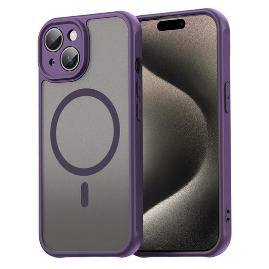Custodia MagSafe per Apple iPhone 15, Techsuit, HaloFrost II, Viola