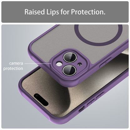 Custodia MagSafe per Apple iPhone 15, Techsuit, HaloFrost II, Viola