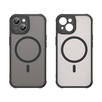 Custodia MagSafe per Apple iPhone 15, Techsuit, HaloFrost II, Nera