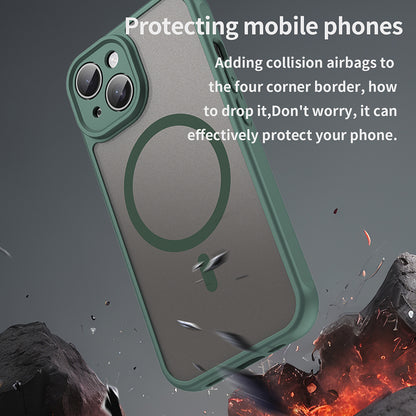 Coque MagSafe pour Apple iPhone 15, Techsuit, HaloFrost II, Vert