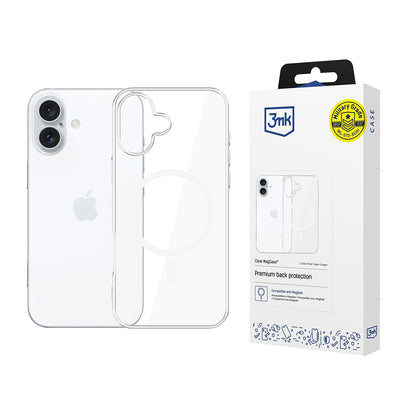 Custodia MagSafe per Apple iPhone 16, 3MK, Clear MagCase, Trasparente