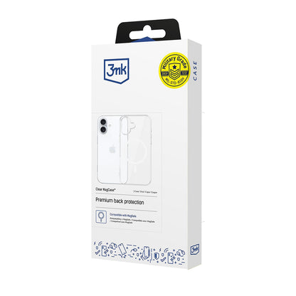 Custodia MagSafe per Apple iPhone 16, 3MK, Clear MagCase, Trasparente