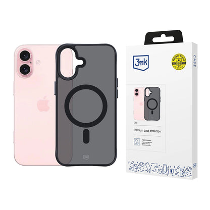 Coque MagSafe pour Apple iPhone 16, 3MK, Smoke MagCase, Noire