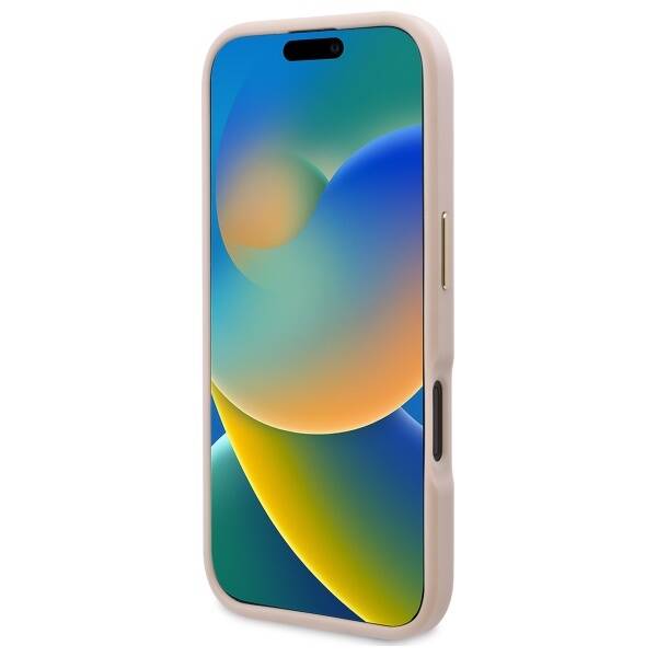 MagSafe Case for Apple iPhone 16, Guess, 4G Logo Plate, Pink