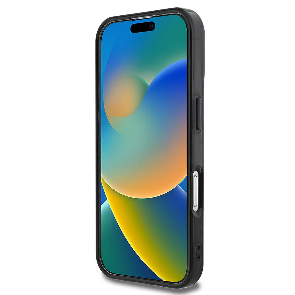 MagSafe Case for Apple iPhone 16, Guess, IML 4G Peony, Black GUHMP16SH4PYEEK