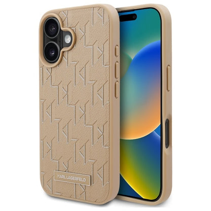 Custodia MagSafe per Apple iPhone 16, Karl Lagerfeld, Hot Stamp, Beige